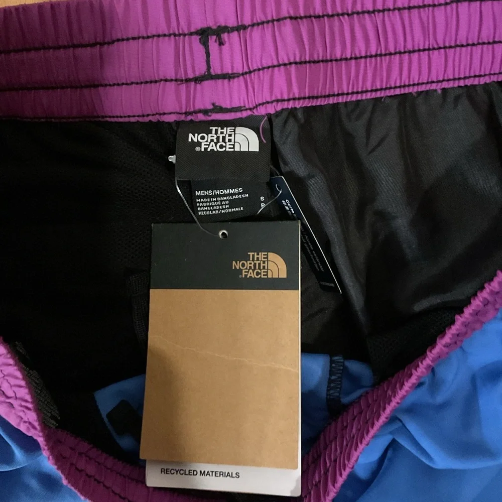 The North Face Men’s Colorblock Sweatpants in Blue, Black & Purple